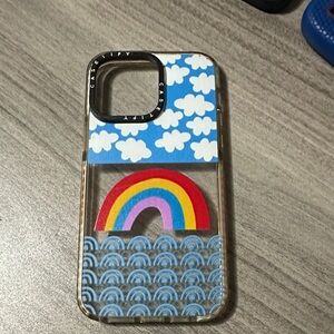 Casetify Blue and Rainbow iPhone Case